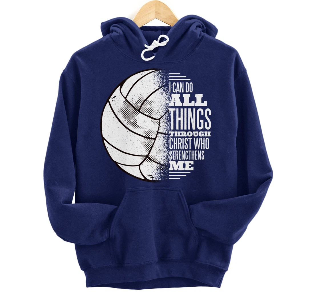 Volleyball and Jesus Christ- Volleyball Pullover Hoodie