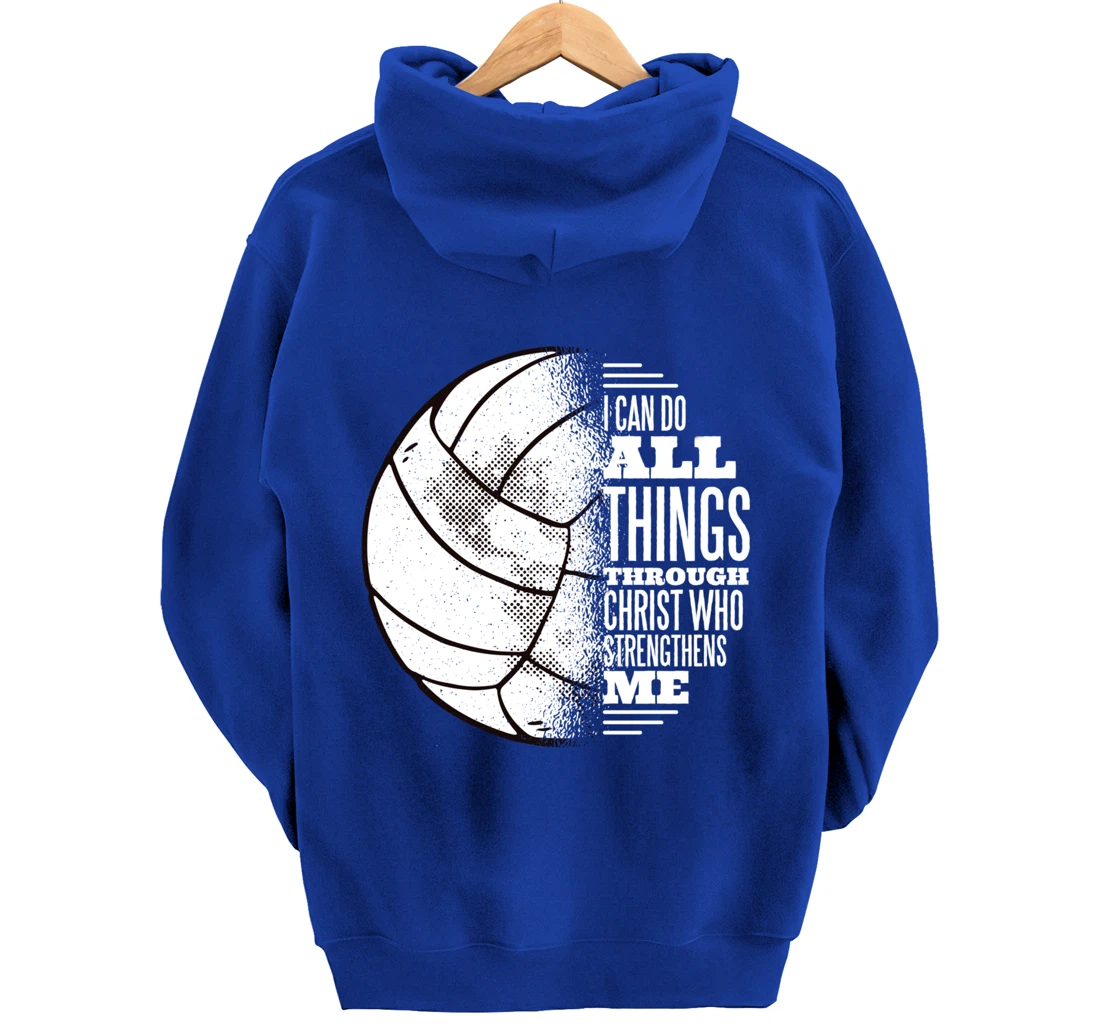 Volleyball and Jesus Christ- Volleyball Pullover Hoodie