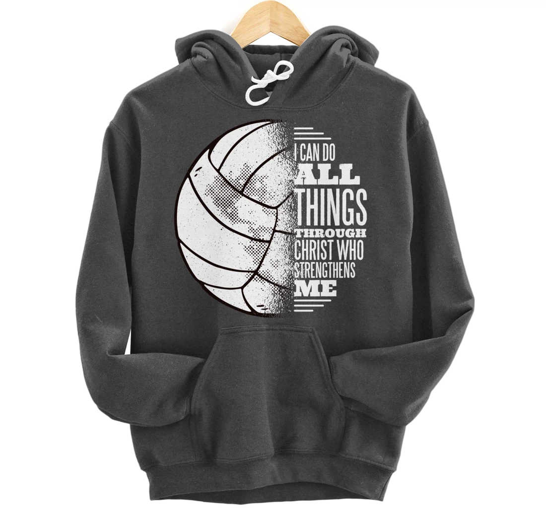 Volleyball and Jesus Christ- Volleyball Pullover Hoodie
