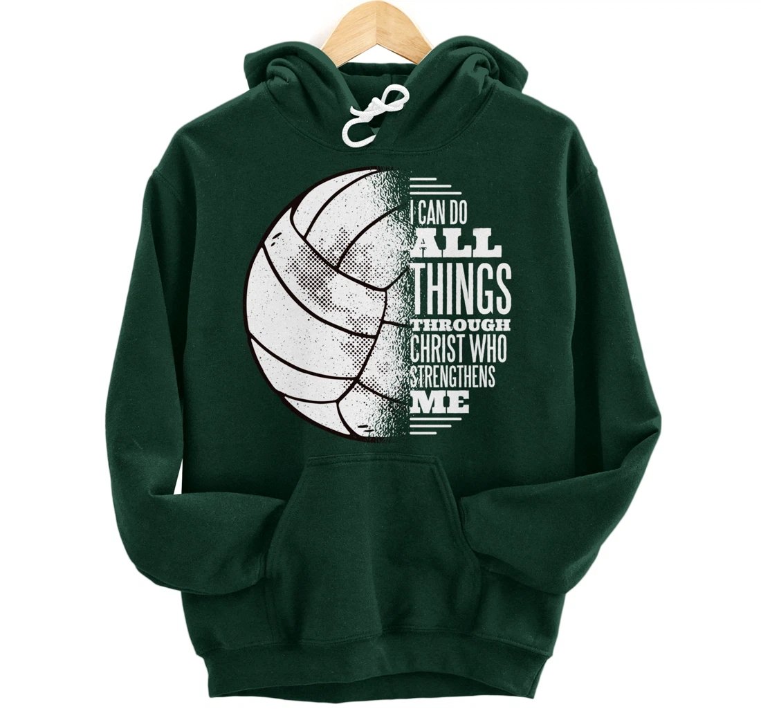Volleyball and Jesus Christ- Volleyball Pullover Hoodie