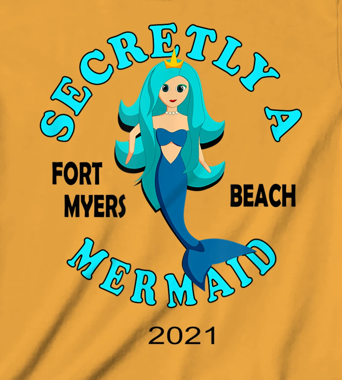 Womens Secretly A Mermaid Fort Myers Beach Vacation 2021 Girl T-Shirt, Kid T-Shirt and Women T-Shirt