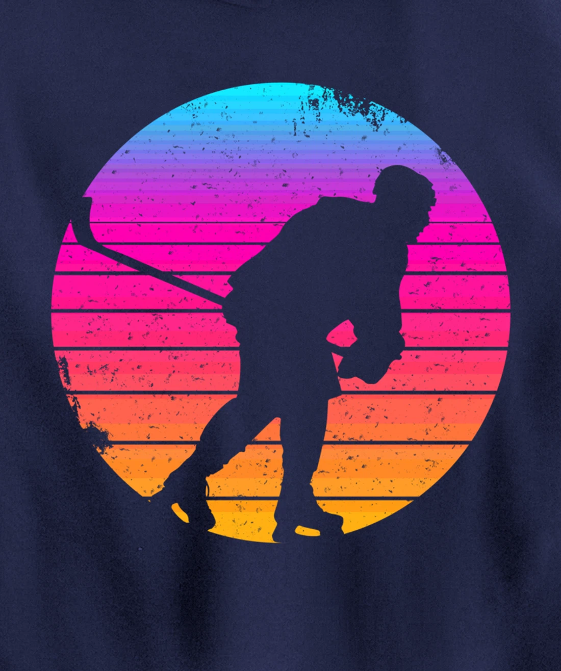 Ice Hockey Winter Sports Player Coach Retro Vintage Pullover Hoodie