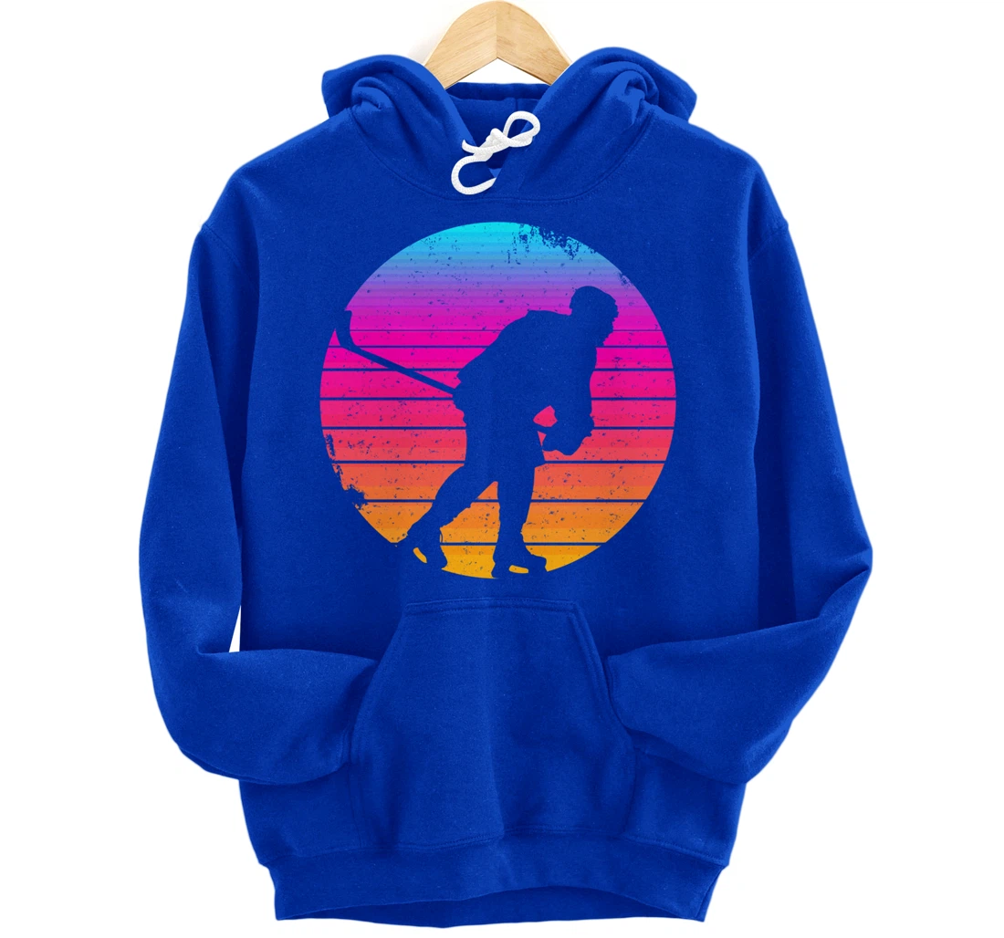 Ice Hockey Winter Sports Player Coach Retro Vintage Pullover Hoodie
