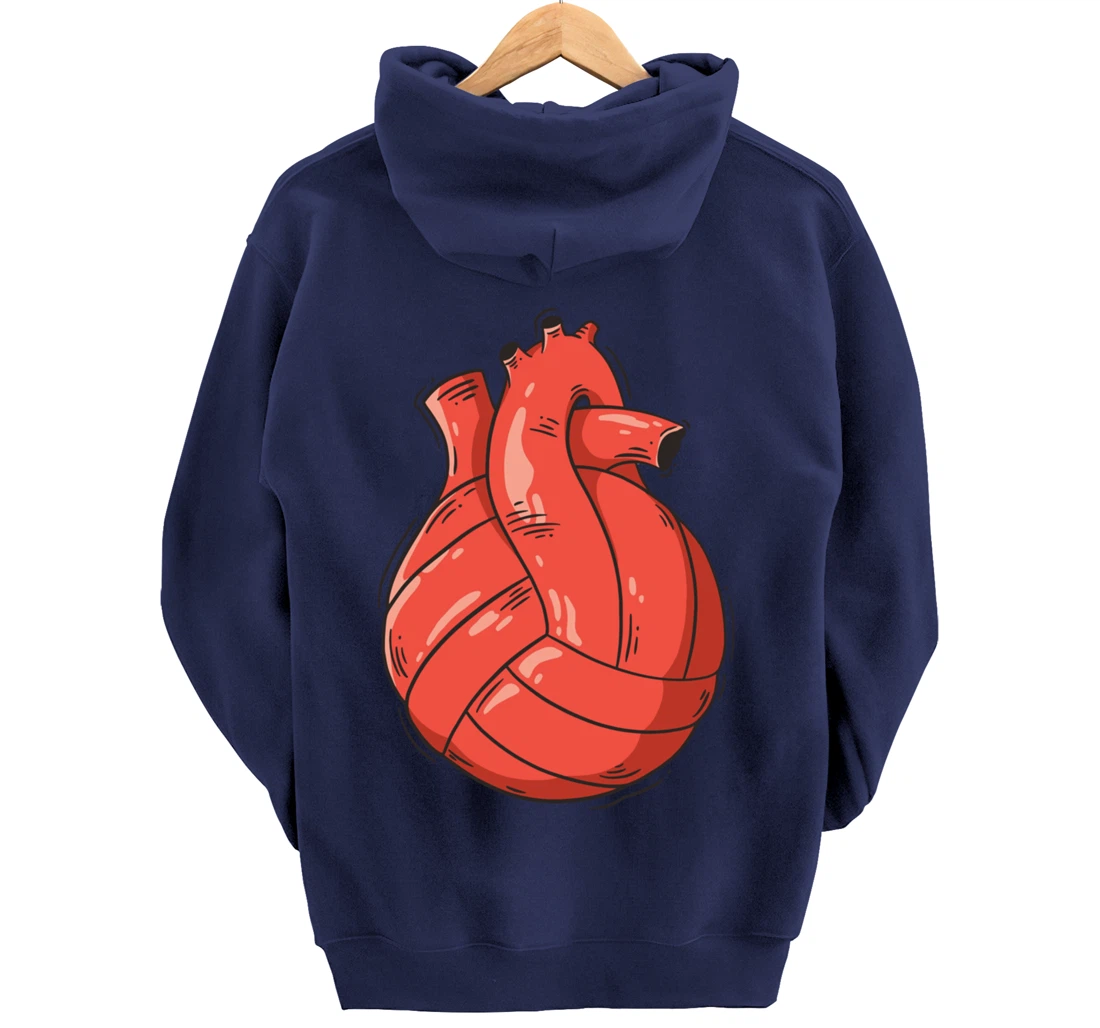 Volleyball Heart - Volleyball Beach Volleyball Pullover Hoodie