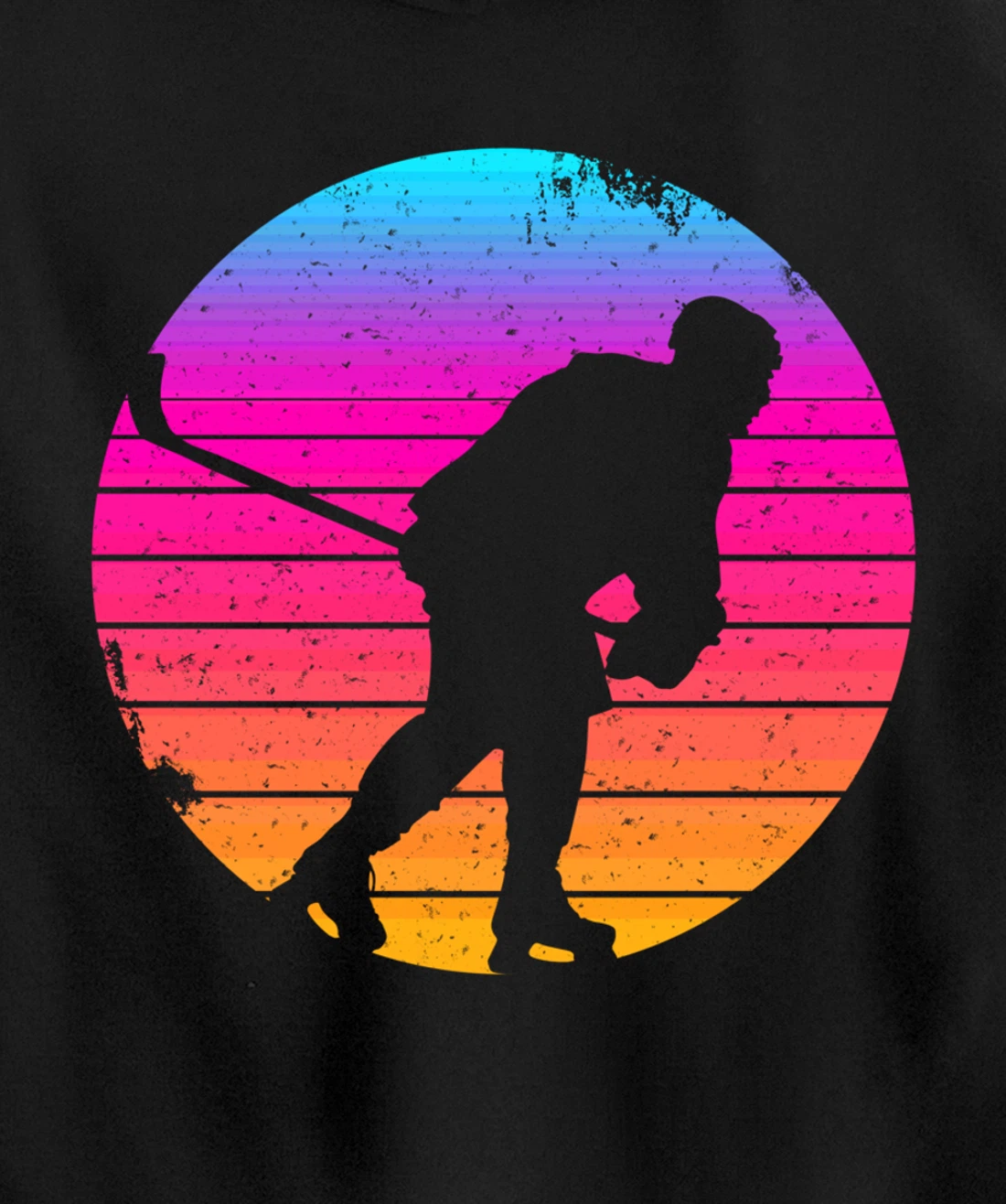 Ice Hockey Winter Sports Player Coach Retro Vintage Pullover Hoodie