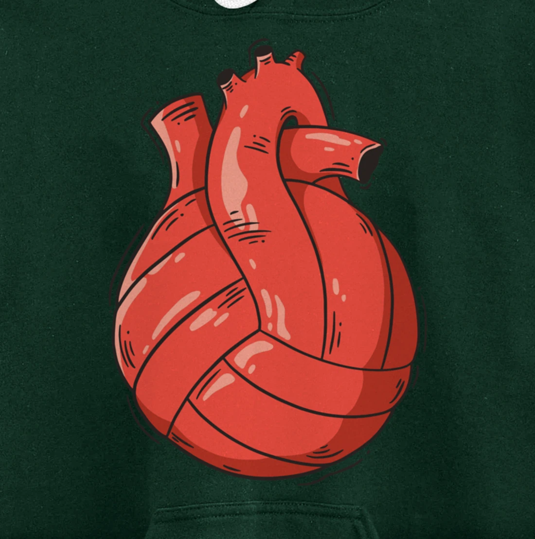 Volleyball Heart - Volleyball Beach Volleyball Pullover Hoodie