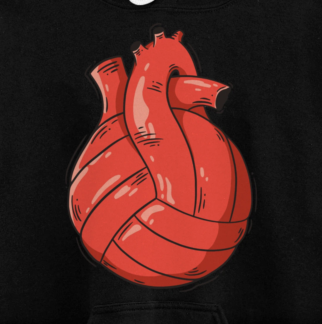 Volleyball Heart - Volleyball Beach Volleyball Pullover Hoodie