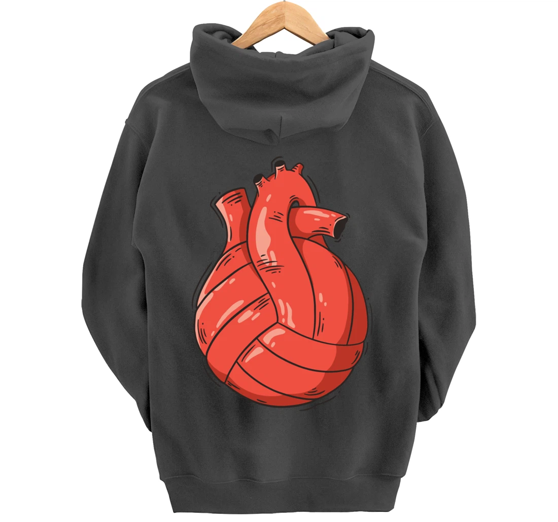 Volleyball Heart - Volleyball Beach Volleyball Pullover Hoodie