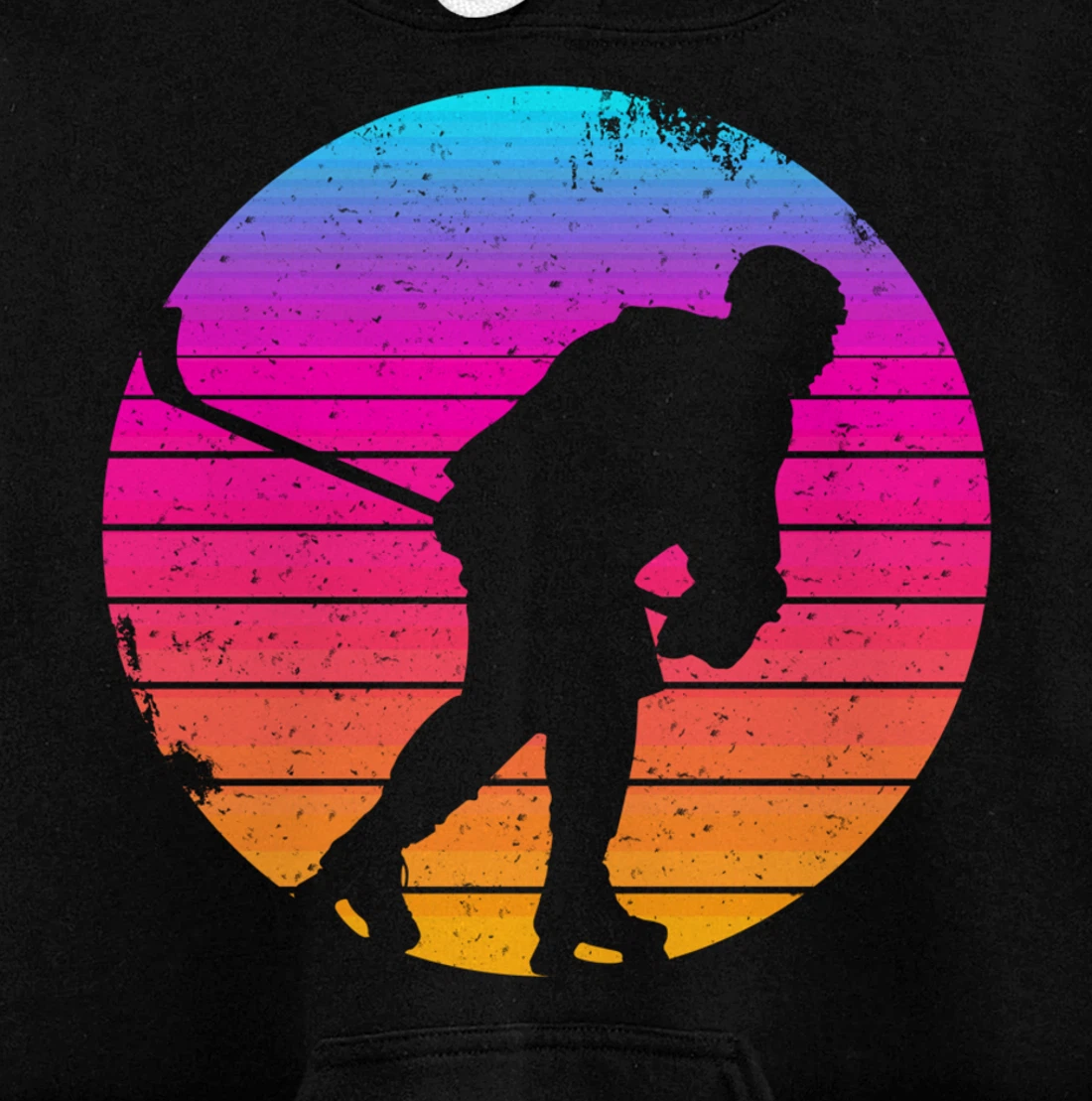 Ice Hockey Winter Sports Player Coach Retro Vintage Pullover Hoodie