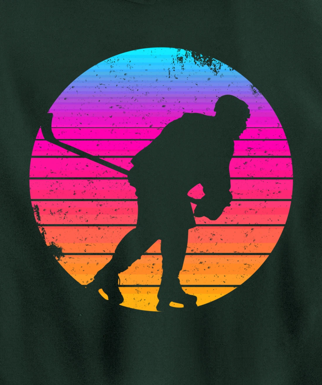 Ice Hockey Winter Sports Player Coach Retro Vintage Pullover Hoodie