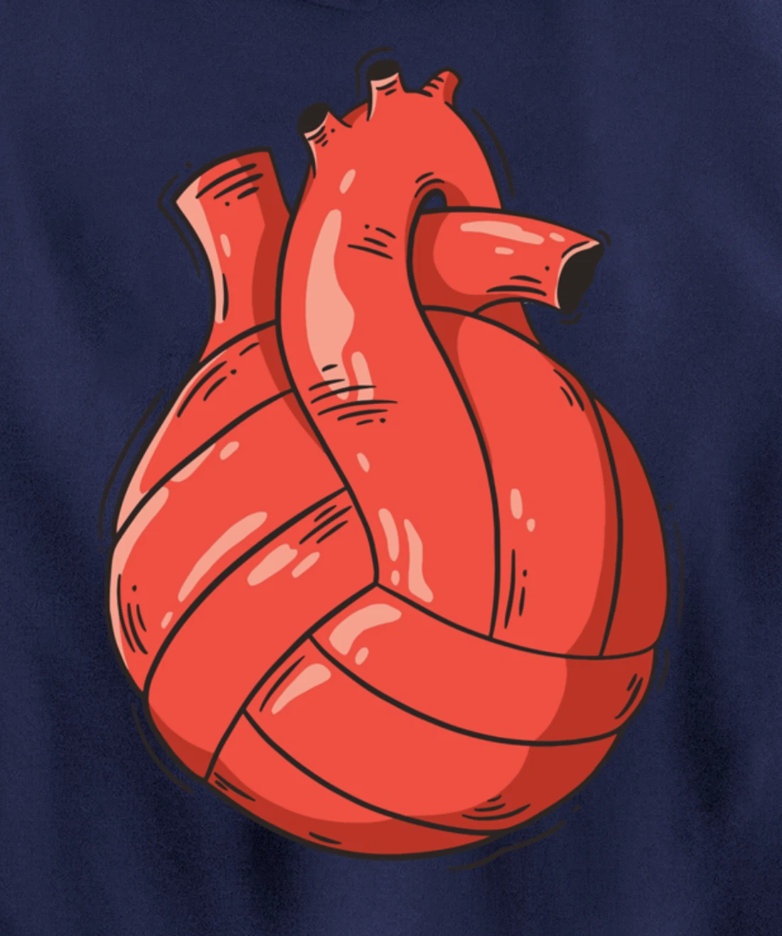 Volleyball Heart - Volleyball Beach Volleyball Pullover Hoodie