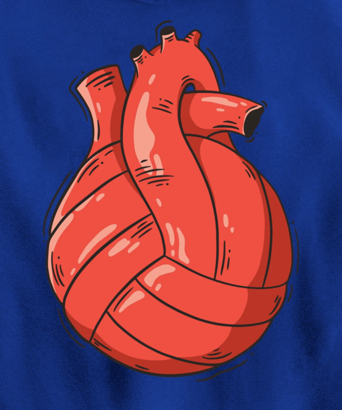 Volleyball Heart - Volleyball Beach Volleyball Pullover Hoodie