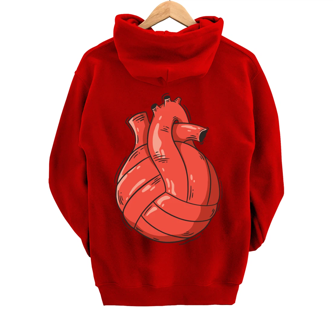 Volleyball Heart - Volleyball Beach Volleyball Pullover Hoodie