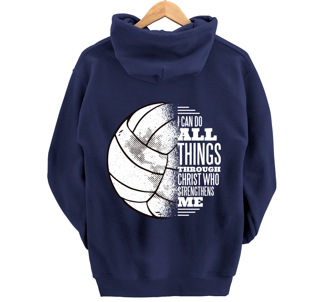 Volleyball and Jesus Christ- Volleyball Pullover Hoodie