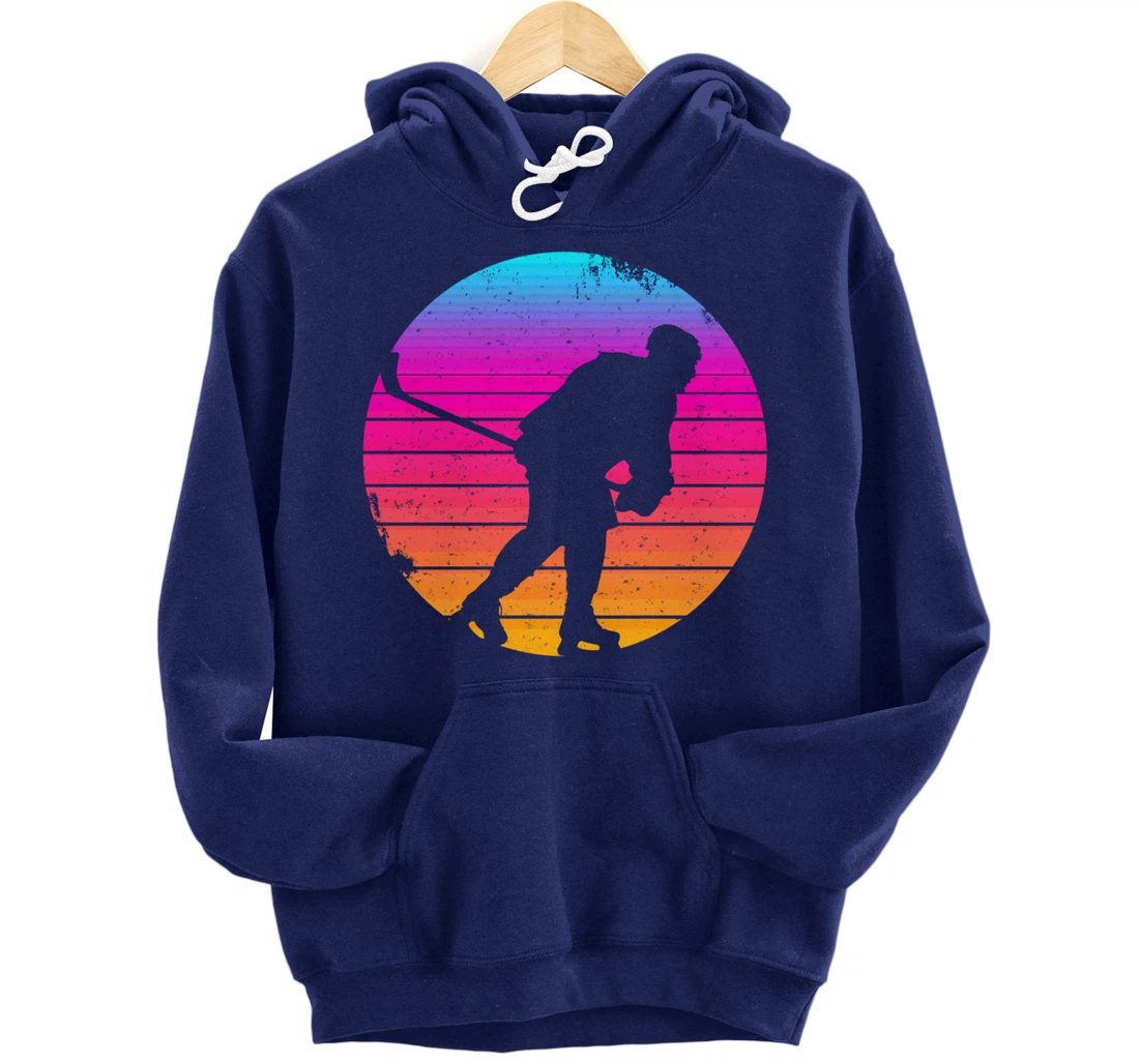 Ice Hockey Winter Sports Player Coach Retro Vintage Pullover Hoodie