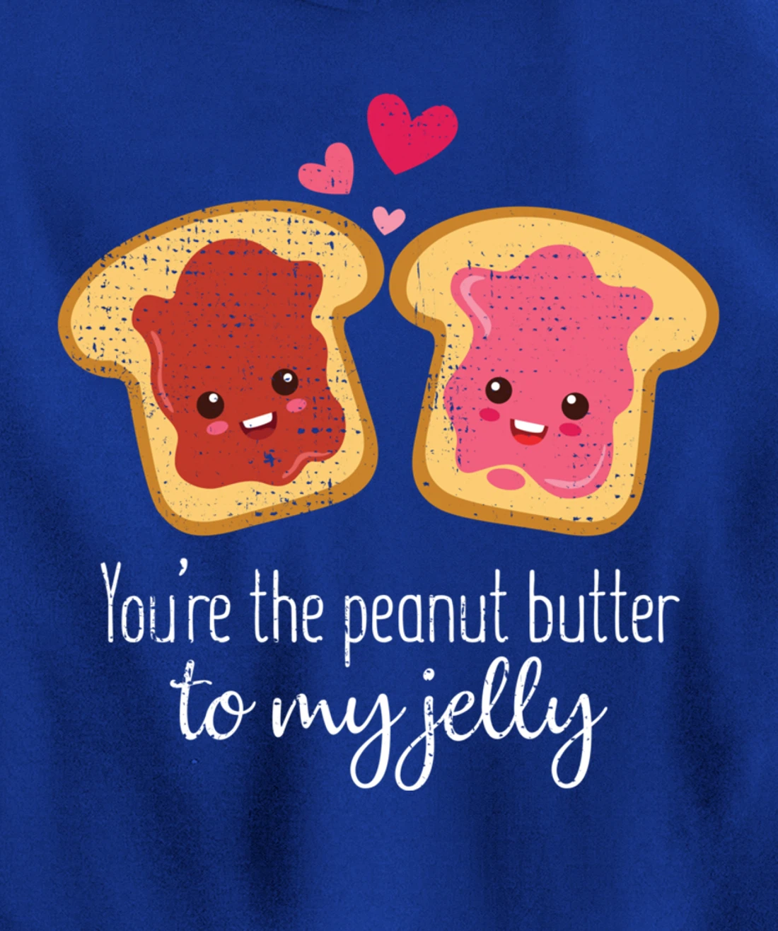 Funny Cute Jelly Sandwich Kawaii Valentines Couple Retro Pullover Hoodie