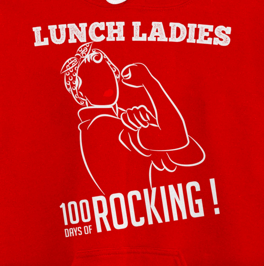 Retro Lunch Ladies 100 days of rocking Lunch Lady Squad cool Pullover Hoodie