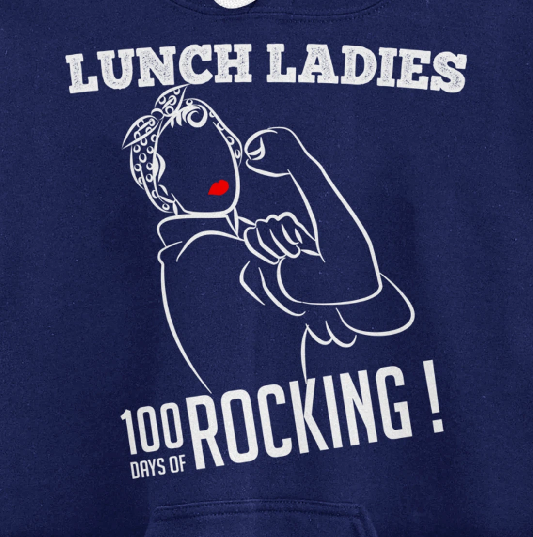 Retro Lunch Ladies 100 days of rocking Lunch Lady Squad cool Pullover Hoodie