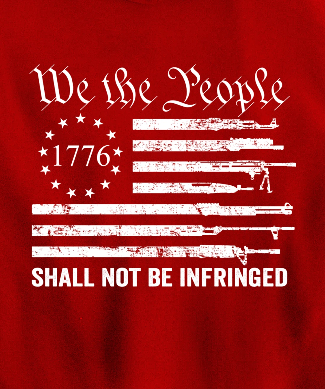We The People Shall Not Be Infringed - USA Gun Flag Pullover Hoodie