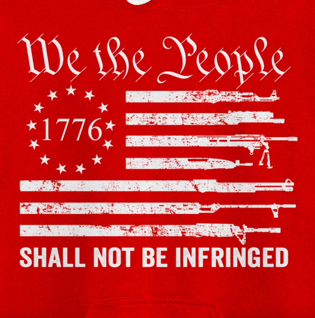 We The People Shall Not Be Infringed - USA Gun Flag Pullover Hoodie