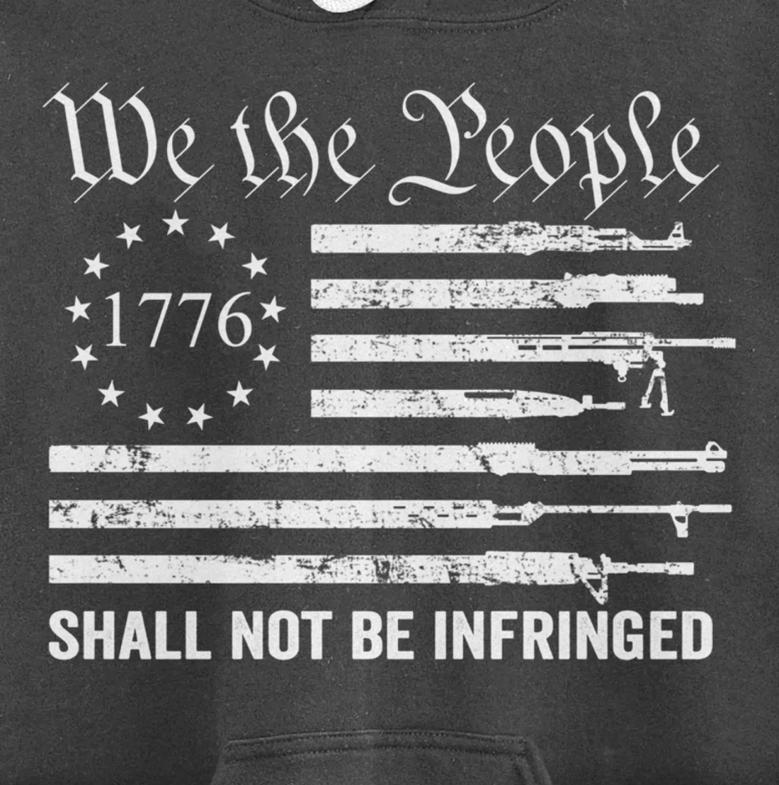 We The People Shall Not Be Infringed - USA Gun Flag Pullover Hoodie