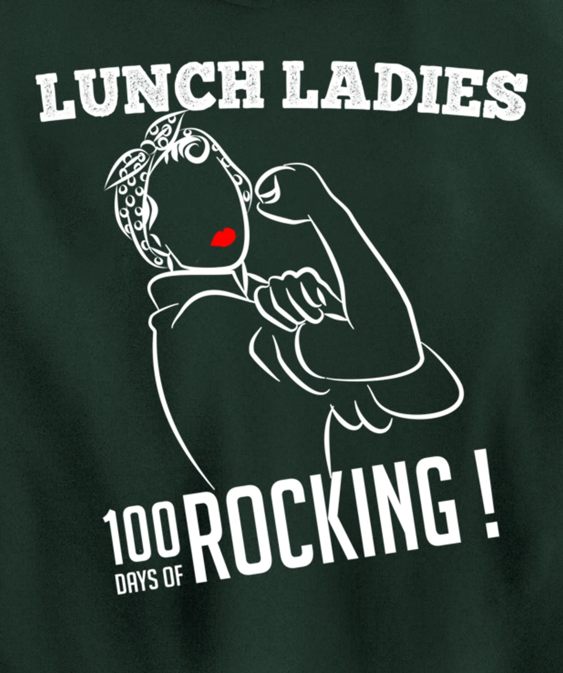 Retro Lunch Ladies 100 days of rocking Lunch Lady Squad cool Pullover Hoodie