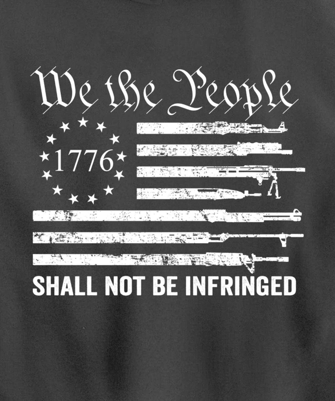 We The People Shall Not Be Infringed - USA Gun Flag Pullover Hoodie