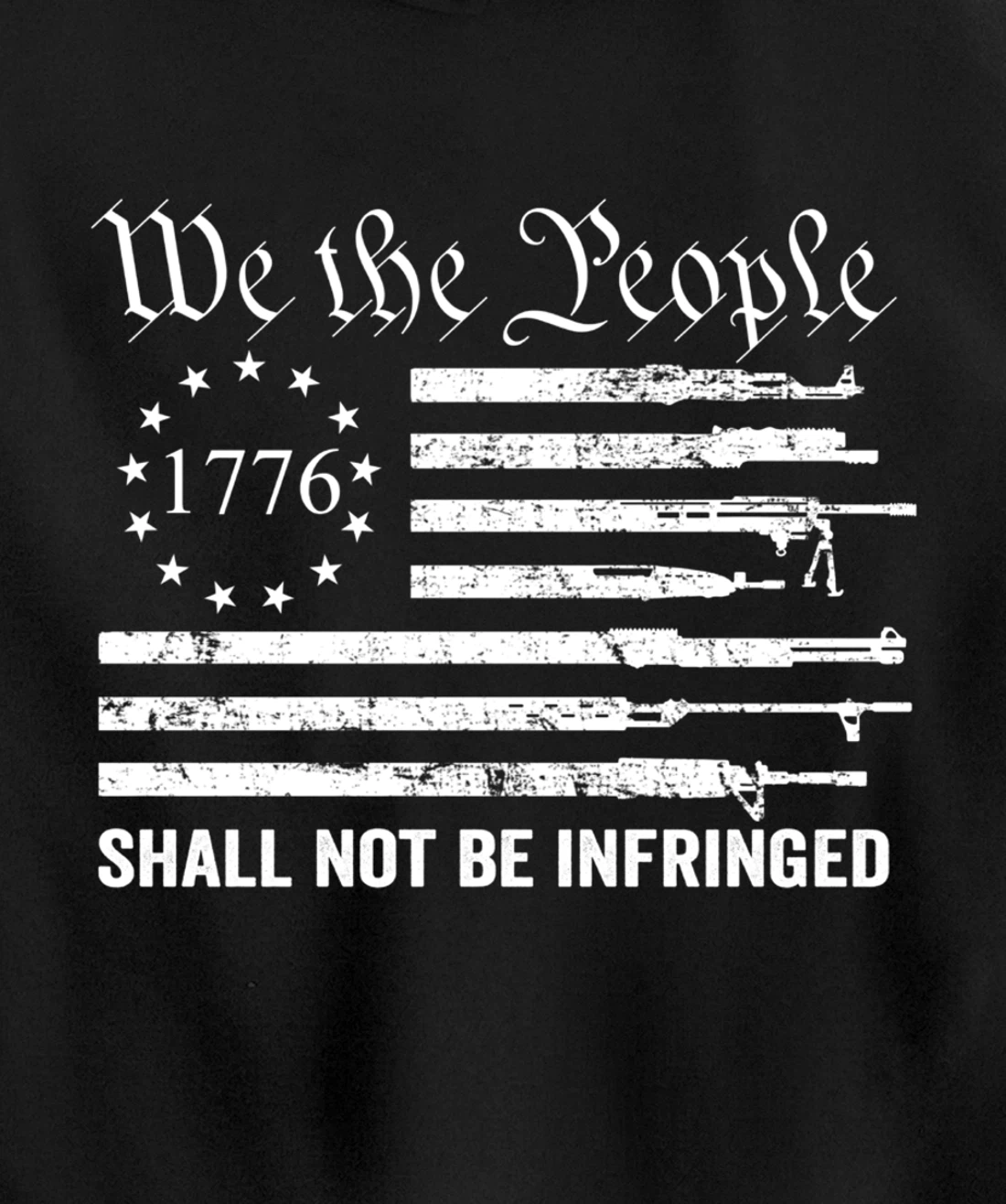 We The People Shall Not Be Infringed - USA Gun Flag Pullover Hoodie