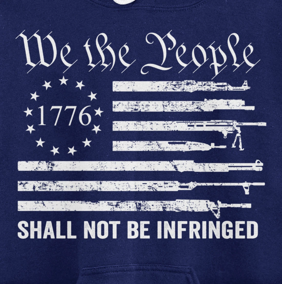 We The People Shall Not Be Infringed - USA Gun Flag Pullover Hoodie