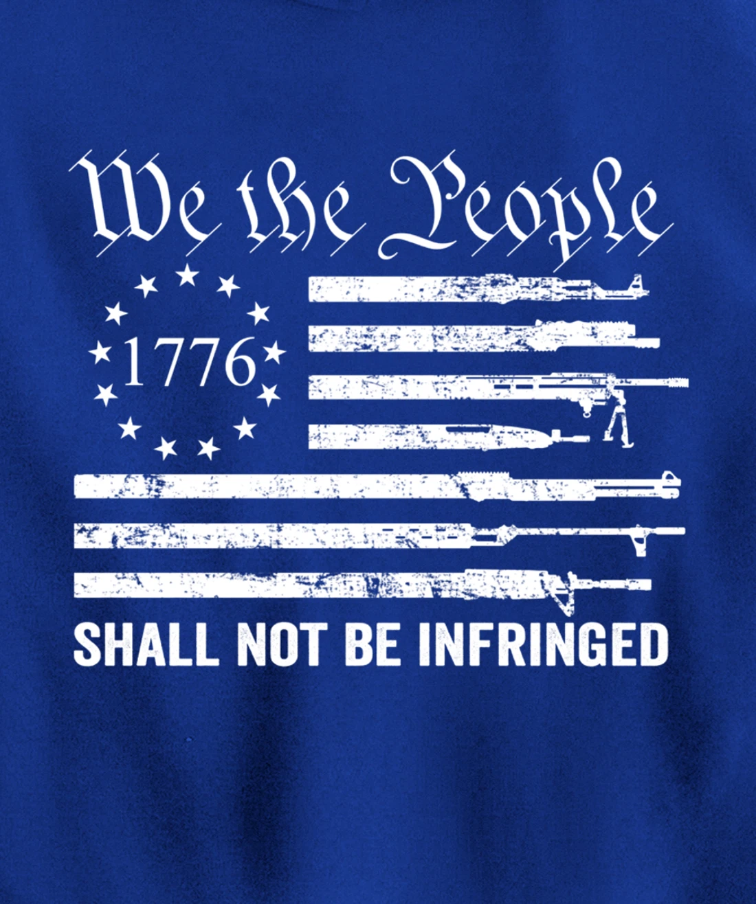 We The People Shall Not Be Infringed - USA Gun Flag Pullover Hoodie
