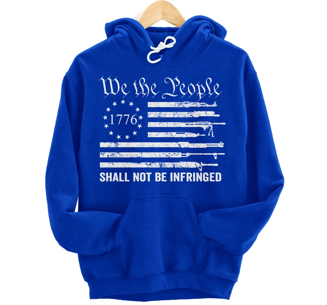 We The People Shall Not Be Infringed - USA Gun Flag Pullover Hoodie