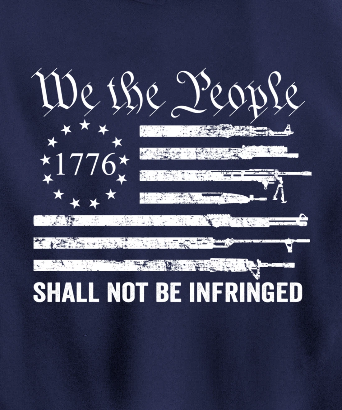 We The People Shall Not Be Infringed - USA Gun Flag Pullover Hoodie