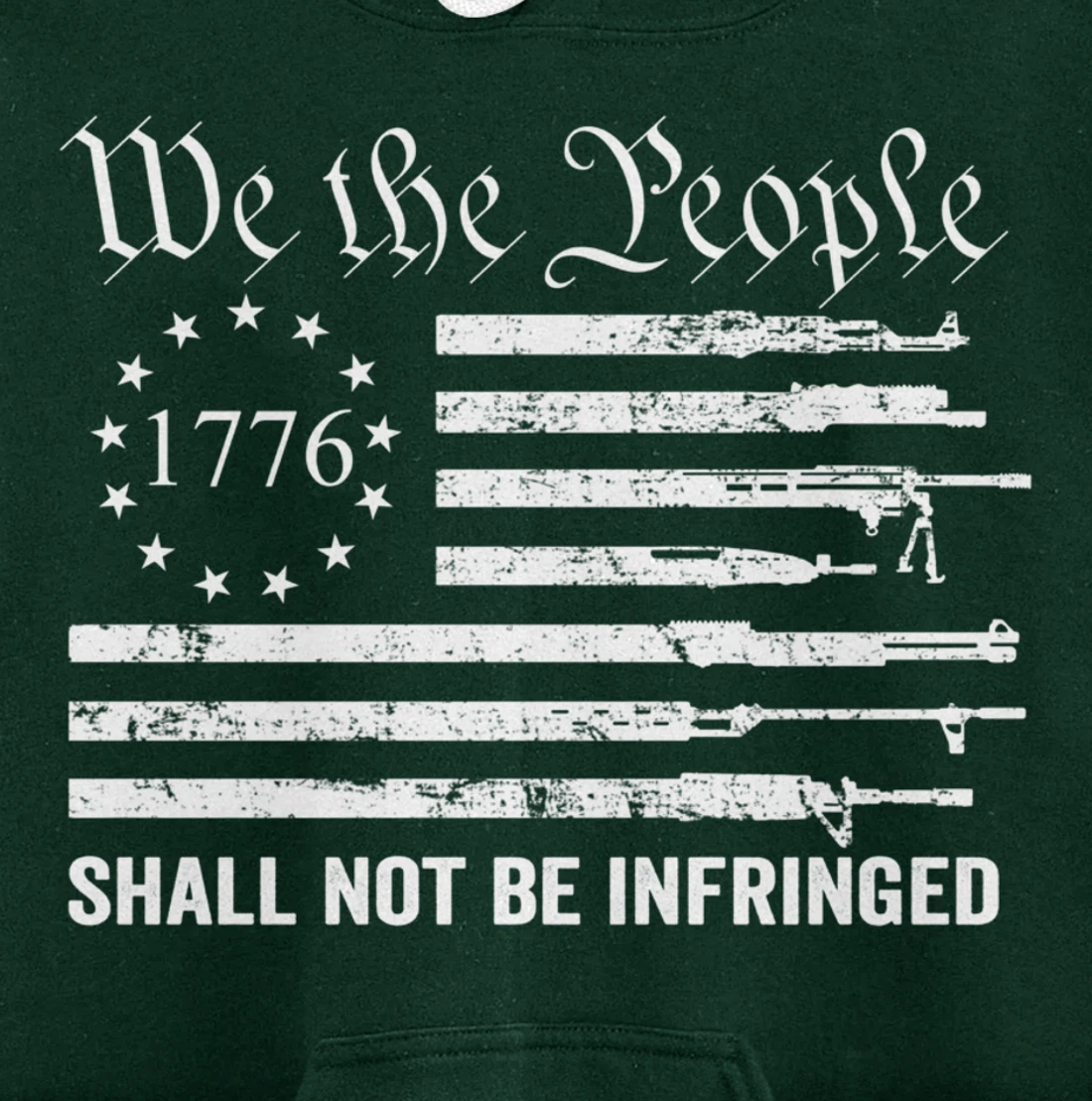 We The People Shall Not Be Infringed - USA Gun Flag Pullover Hoodie