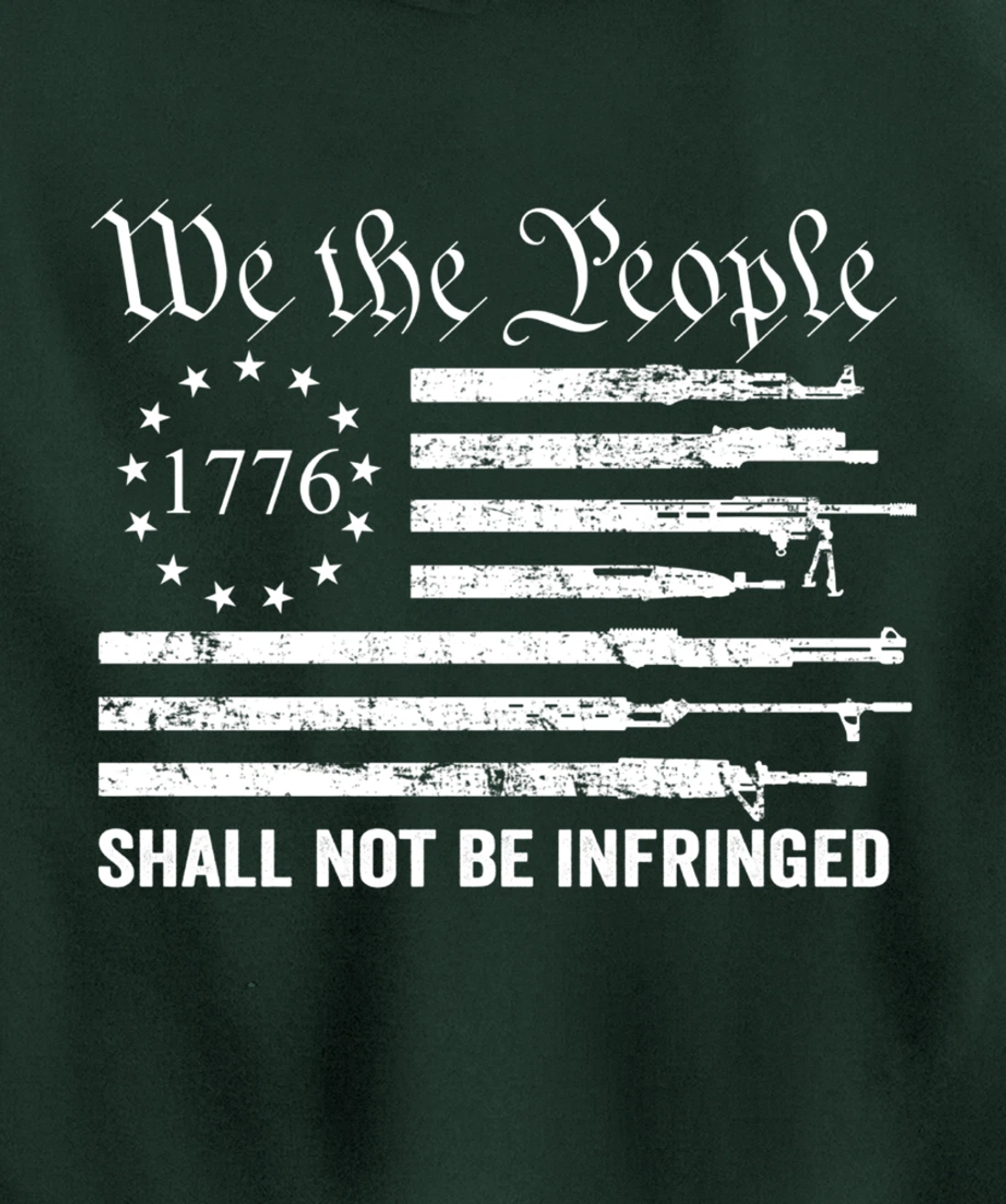 We The People Shall Not Be Infringed - USA Gun Flag Pullover Hoodie