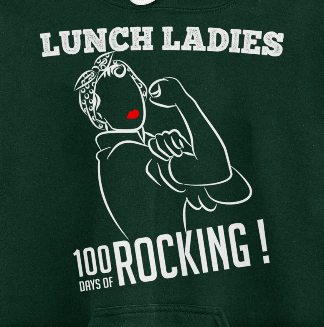 Retro Lunch Ladies 100 days of rocking Lunch Lady Squad cool Pullover Hoodie