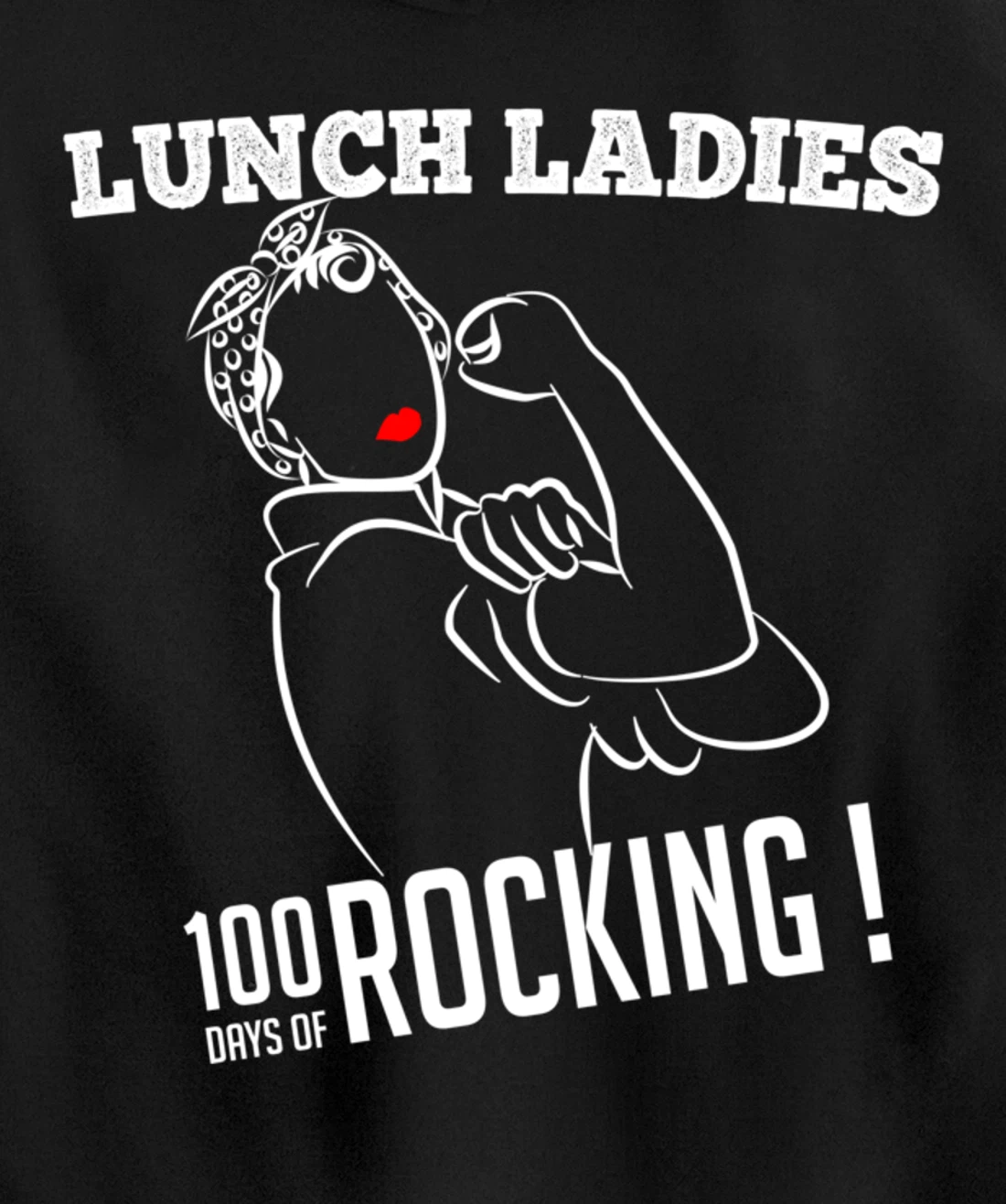 Retro Lunch Ladies 100 days of rocking Lunch Lady Squad cool Pullover Hoodie
