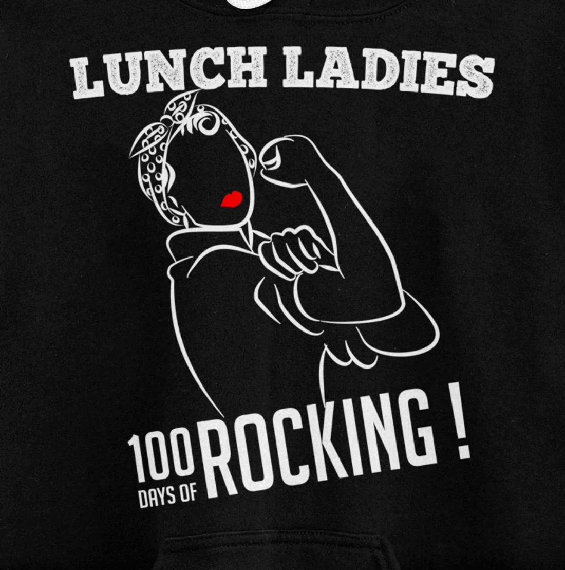 Retro Lunch Ladies 100 days of rocking Lunch Lady Squad cool Pullover Hoodie