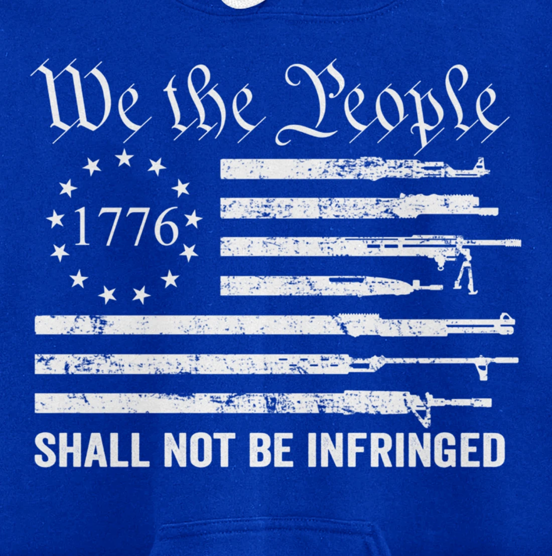 We The People Shall Not Be Infringed - USA Gun Flag Pullover Hoodie