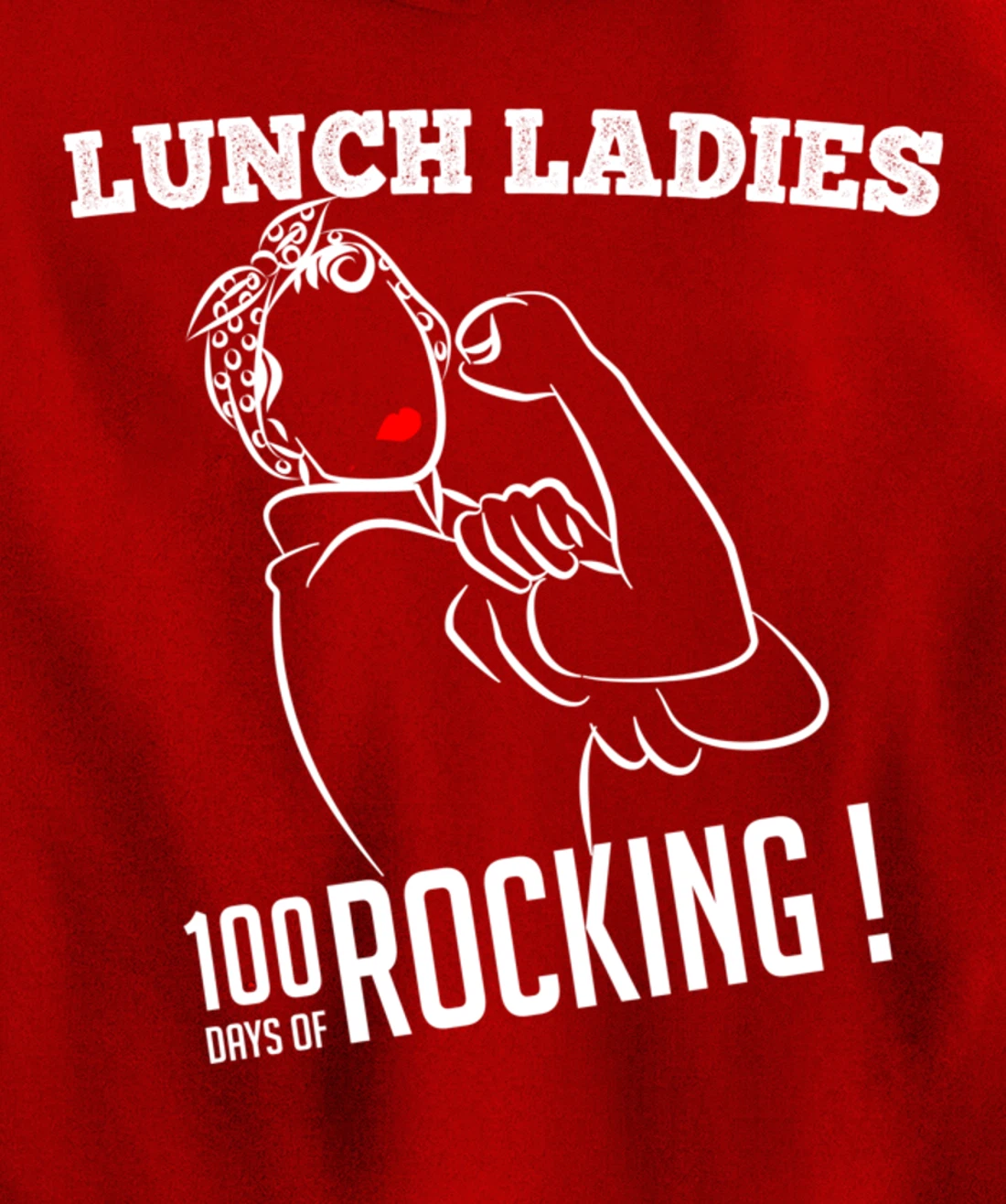 Retro Lunch Ladies 100 days of rocking Lunch Lady Squad cool Pullover Hoodie