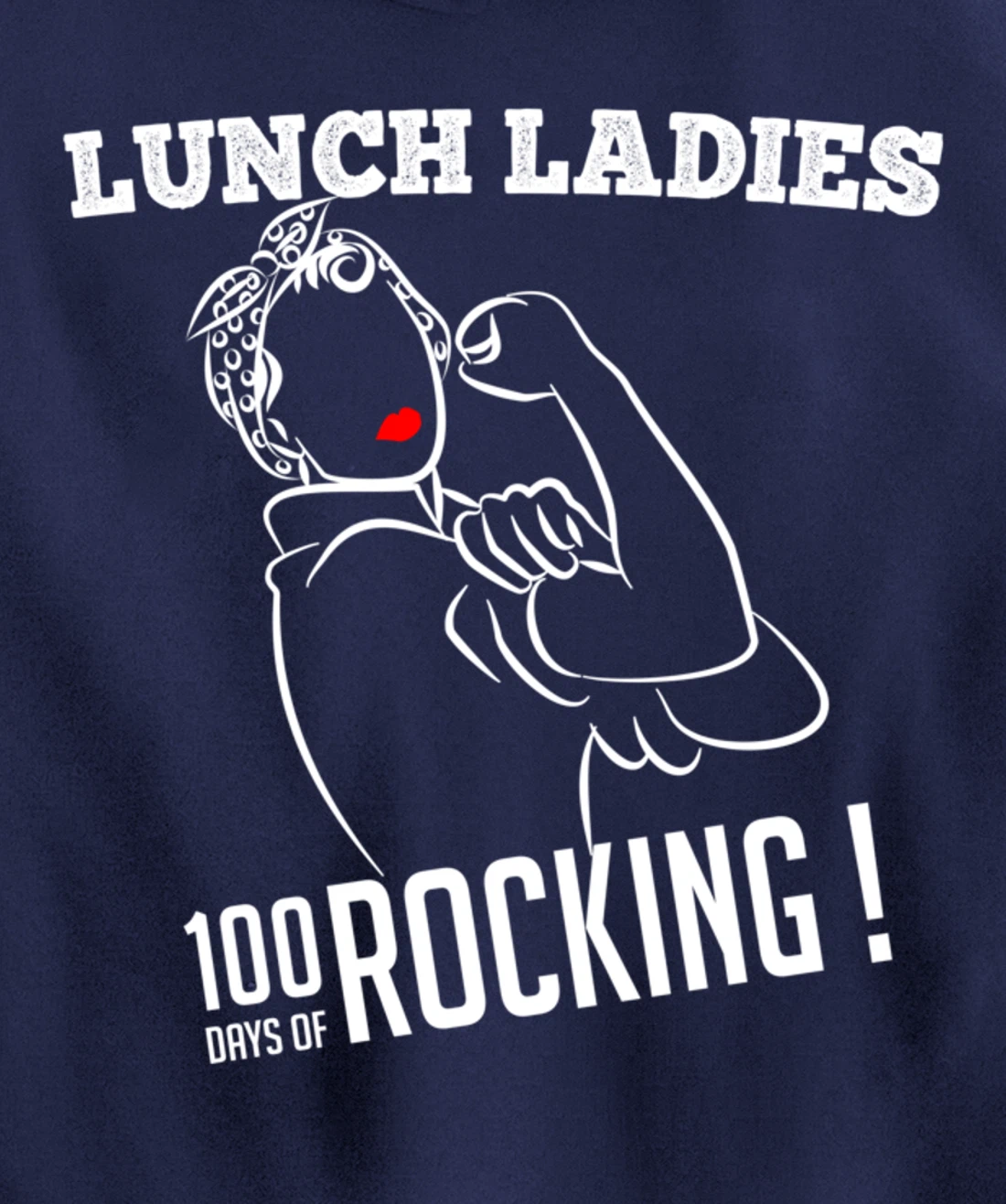 Retro Lunch Ladies 100 days of rocking Lunch Lady Squad cool Pullover Hoodie