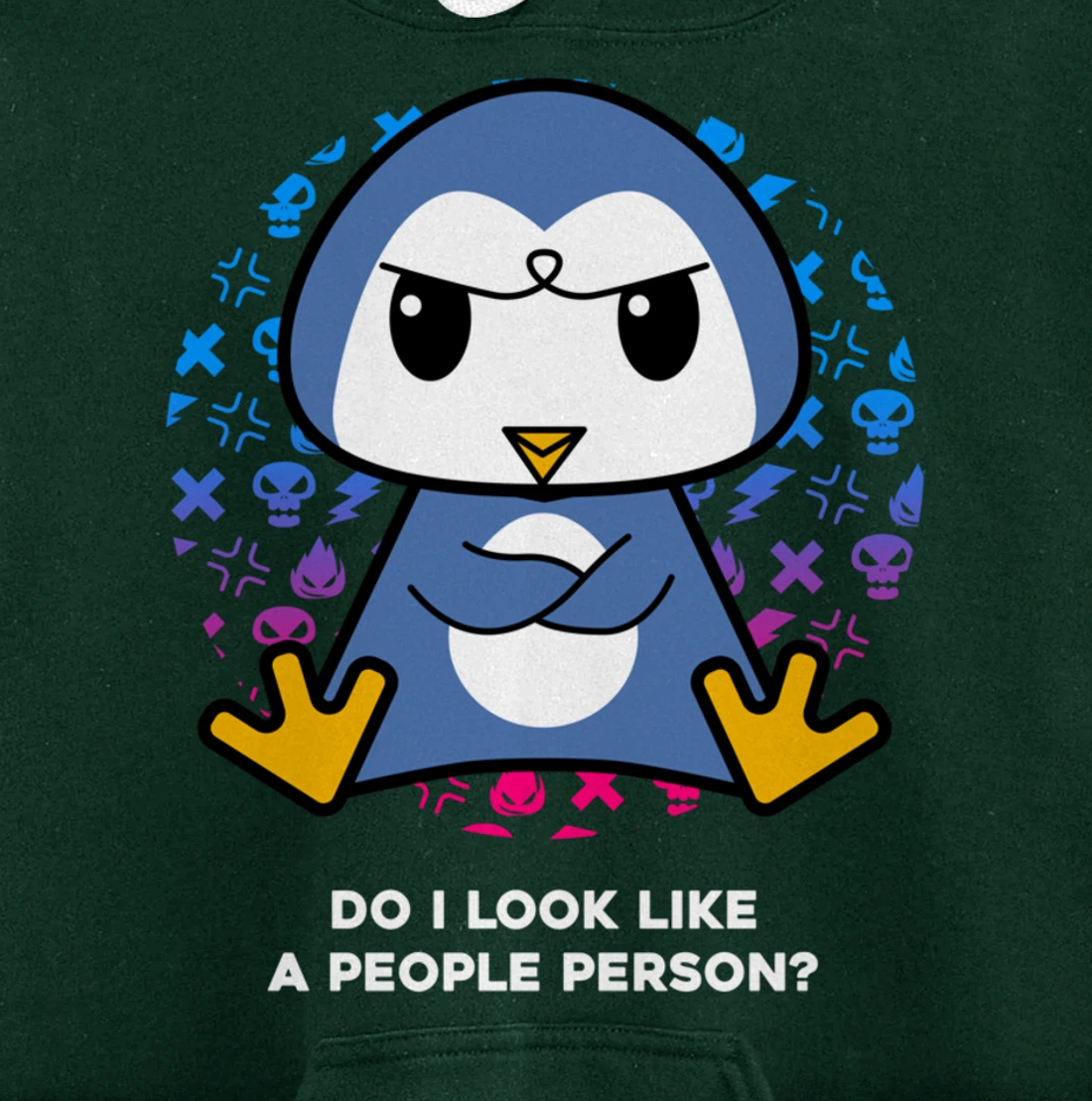 Do I Look Like A People Person Grumpy Nerd Penguin Pullover Hoodie