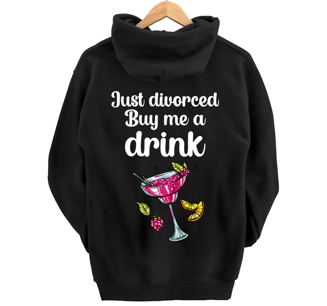Just Divorced Funny Divorce Party Celebration Women Divorcee Pullover Hoodie