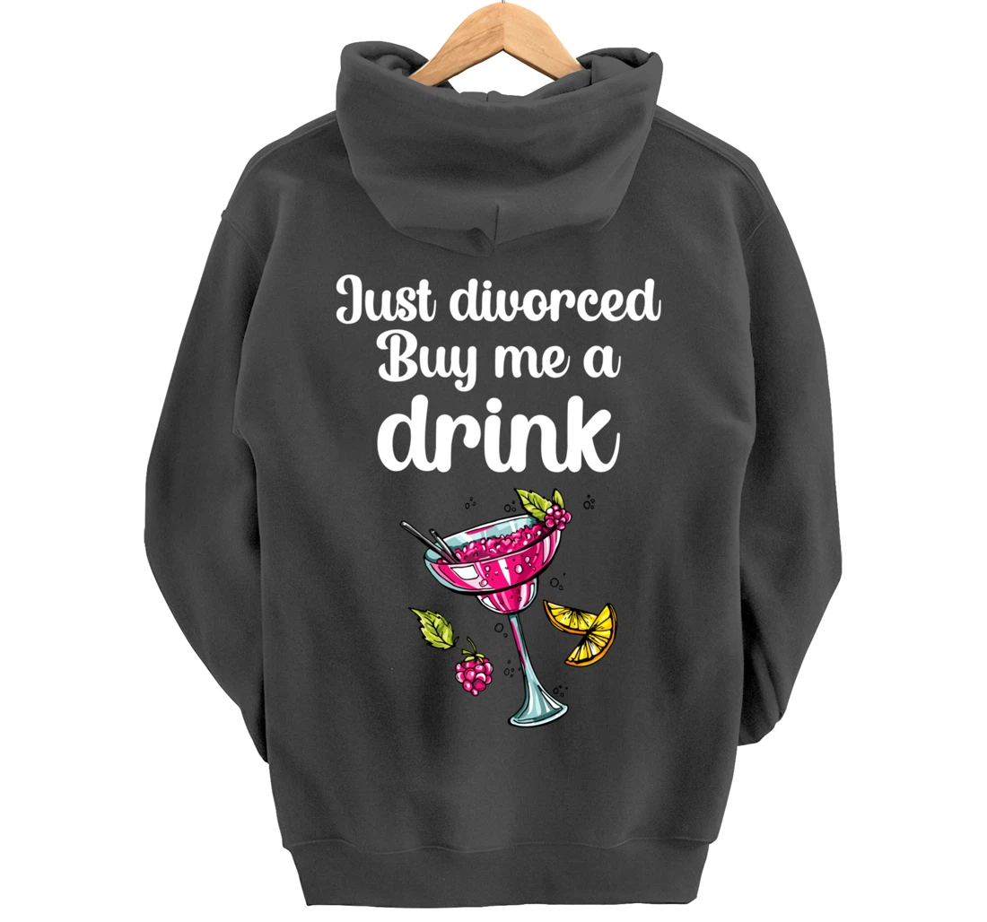 Just Divorced Funny Divorce Party Celebration Women Divorcee Pullover Hoodie