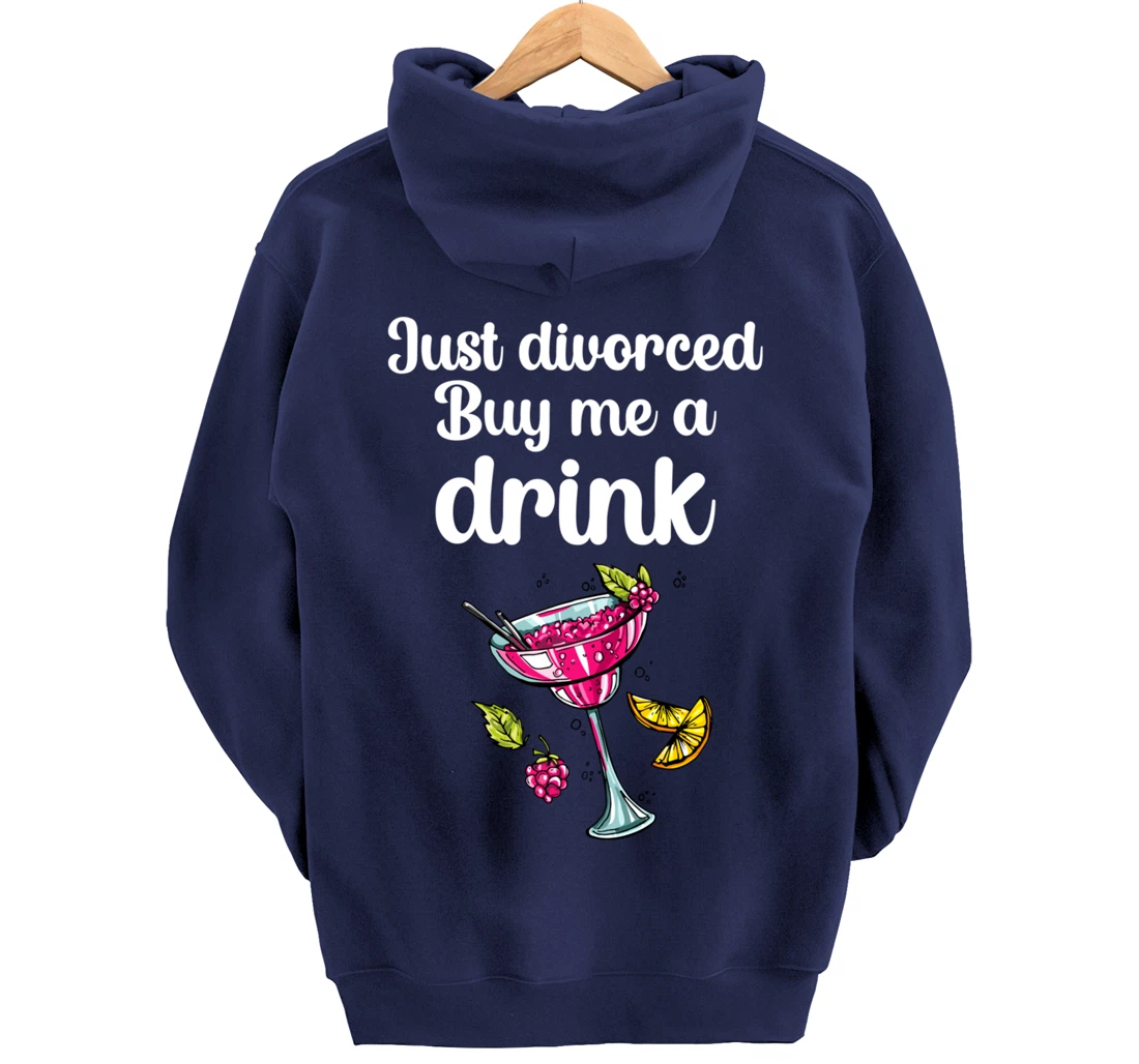 Just Divorced Funny Divorce Party Celebration Women Divorcee Pullover Hoodie