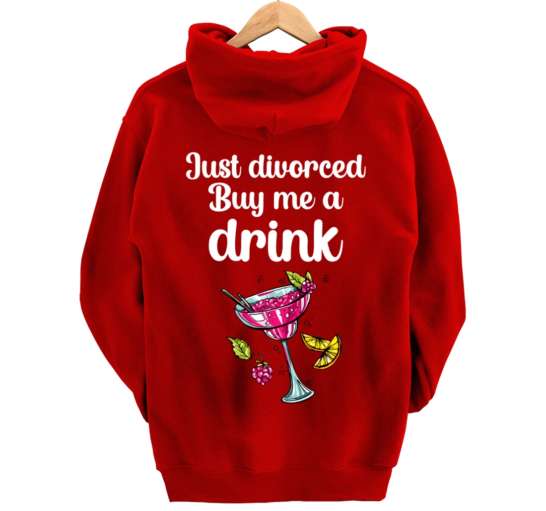 Just Divorced Funny Divorce Party Celebration Women Divorcee Pullover Hoodie
