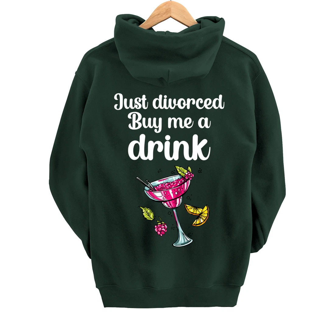 Just Divorced Funny Divorce Party Celebration Women Divorcee Pullover Hoodie