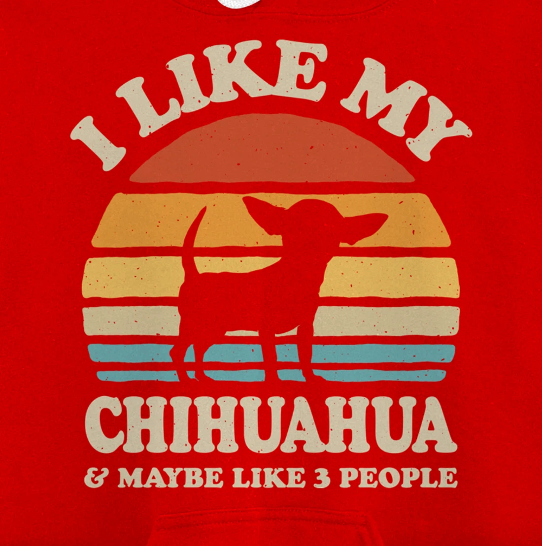 I Like My Chihuahua And Maybe Like 3 People Dog Lover Retro Pullover Hoodie