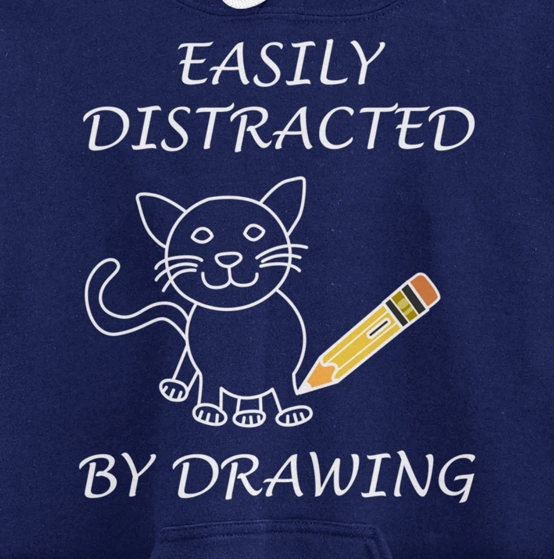 Distracted by Drawing Sketching Artwork Pullover Hoodie