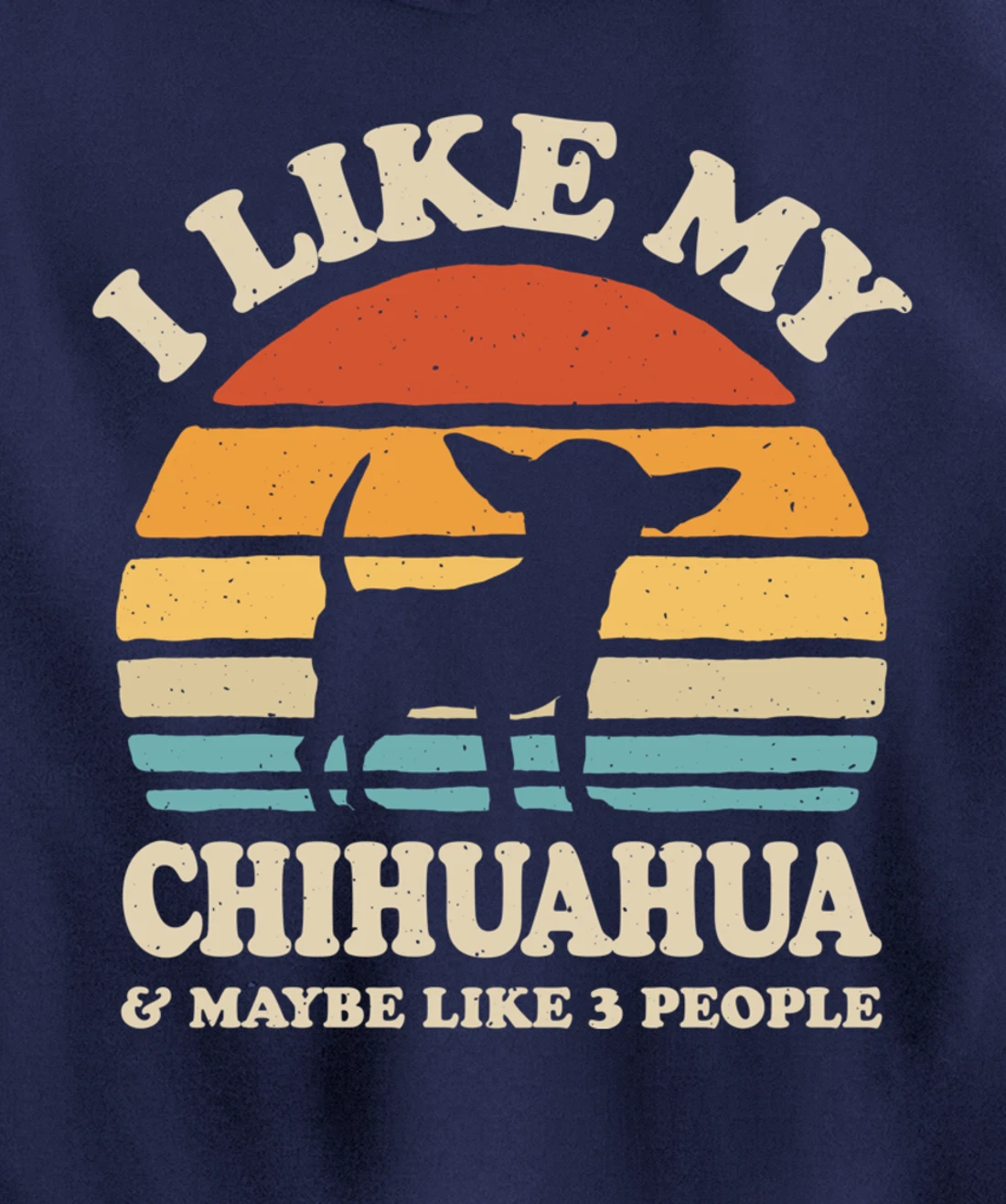 I Like My Chihuahua And Maybe Like 3 People Dog Lover Retro Pullover Hoodie