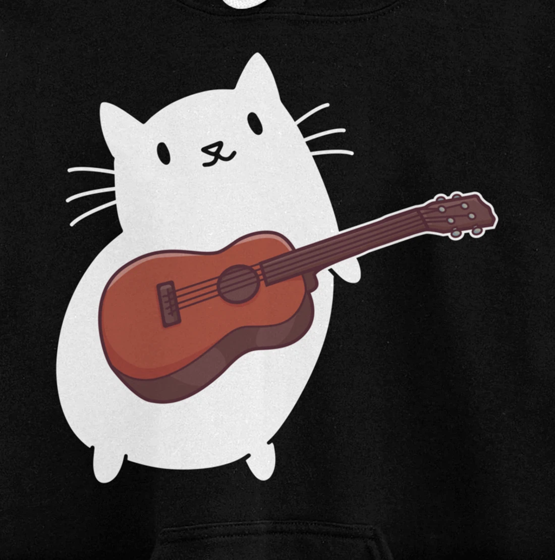 Cat Ukulele Player Pullover Hoodie